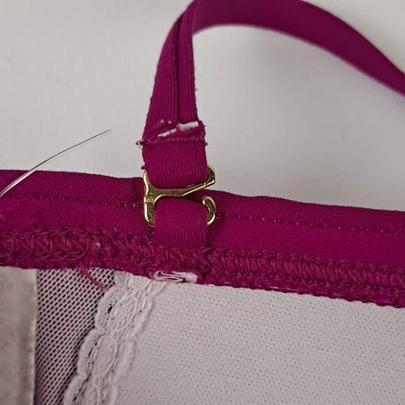 Lauren Ralph Lauren Size 12 Fuchsia Tankini Top Removable Single Strap Swim - Picture 8 of 13